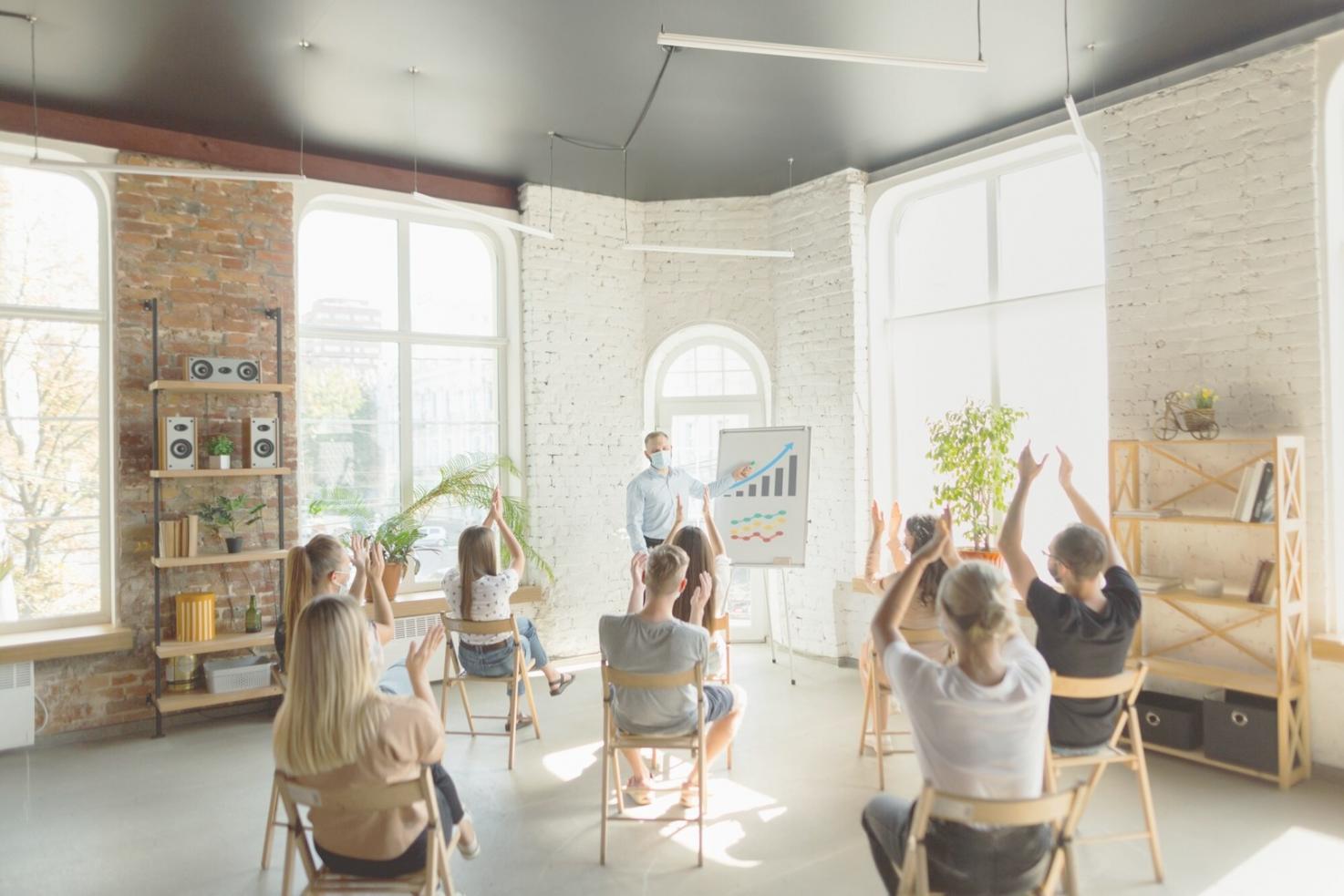 Entrepreneurs collaborating on business strategy development